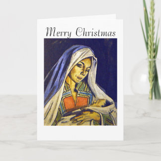 Madonna en kind, prettige kerst feestdagen kaart
