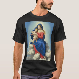 Madonna en kind religieus t-shirt