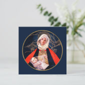 Madonna en kind. Religieuze kerstKaart (Staand voorkant)