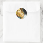 Madonna en kind ronde sticker (Tas)