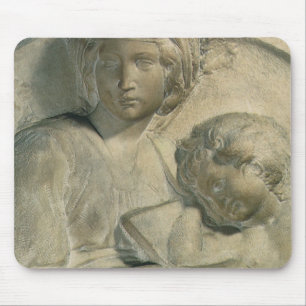 Madonna en Kind, Tondo Pitti door Michelangelo Muismat