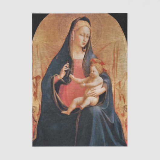 Madonna en kind van de druiven - Fra Angelico Tissuepapier (Voorkant)