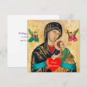 Madonna en kindkerst feestdagenkaart (Voorkant / Achterkant)