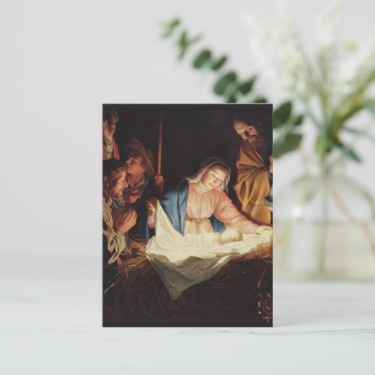 Madonna en kindkerst Feestdagenkaart (Staand voorkant)