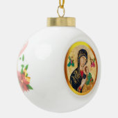 Madonna en kindkerst keramische bal ornament (Links)