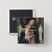 Madonna- en kindknop vierkante button 5,1 cm (Voorkant /achterkant)