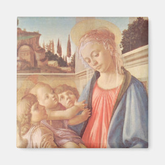 Madonna en twee engelen van Botticelli Magneet