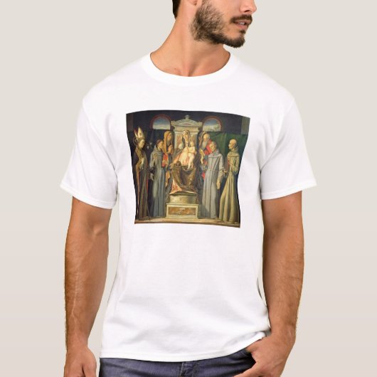 Madonna Enthroned, 1480 (olie op het paneel) T-shirt (Voorkant)