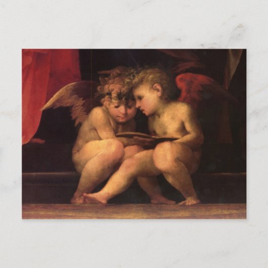 Madonna Enthroned met vier heiligen in detail Briefkaart (Voorkant)