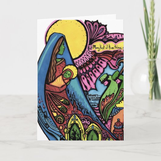 Madonna et carte de Noël d'enfant (Devant)