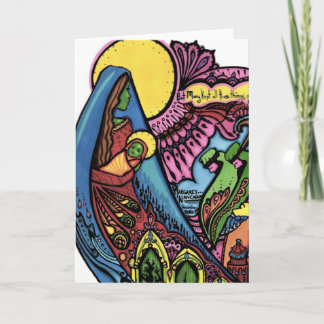 Madonna et carte de Noël d'enfant