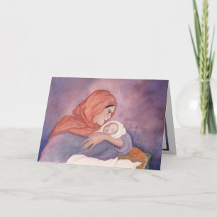 Madonna et carte de Noël d'enfant