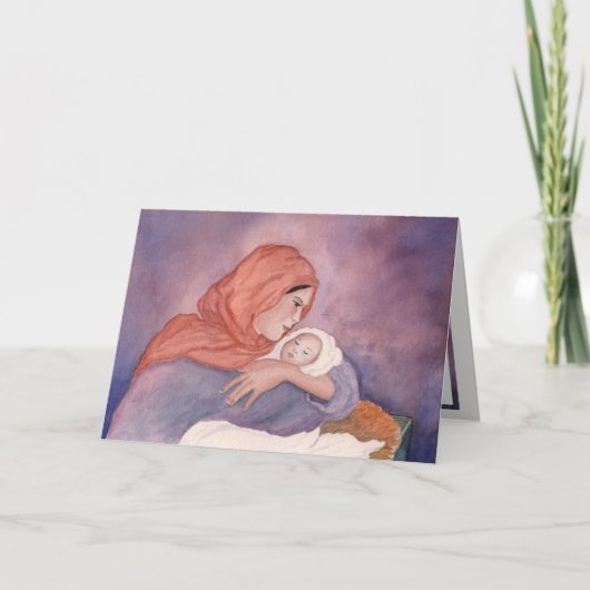 Madonna et carte de Noël d'enfant (Devant)