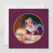 Madonna et Child. Cartes de Noël religieuses (Devant)