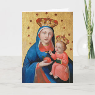 Madonna et Christ Child - Carte de Noël