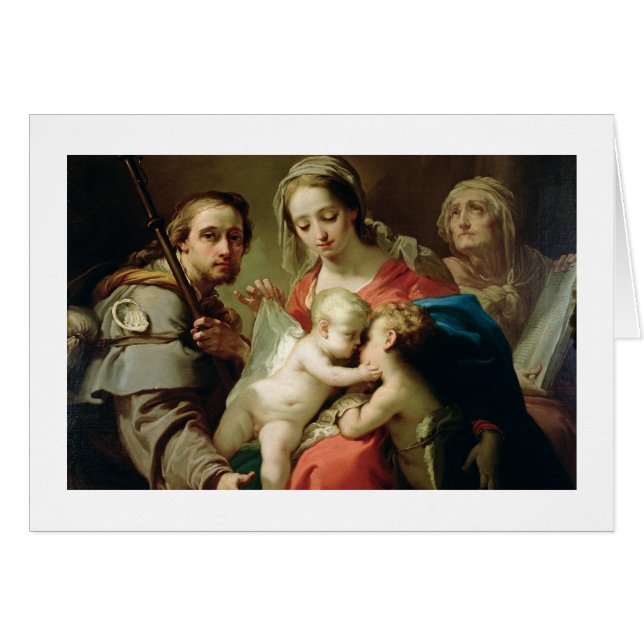 Madonna et enfant avec des saints John, Anna et (Devant horizontal)