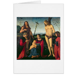 Madonna et enfant avec des solides solubles.