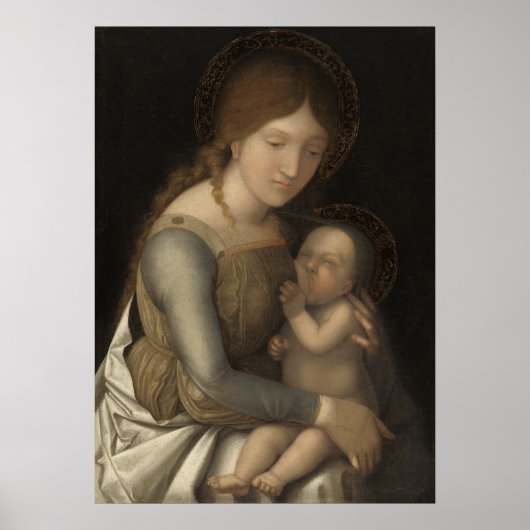Madonna et Enfant - Correggio Fine Art Poster (Devant)