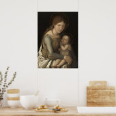 Madonna et Enfant - Correggio Fine Art Poster (Cuisine)
