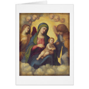 Madonna et enfant et enfant dans la gloire, c.1520