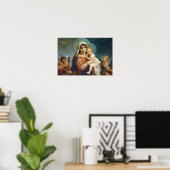 Madonna et Enfant par Hans Zatzka - poster (Bureau à domicile)