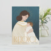 Madonna et l'enfant Carte de Noël religieuse (Debout devant)