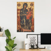 Madonna et l'enfant - Poster d'art byzantin (Bureau à domicile)