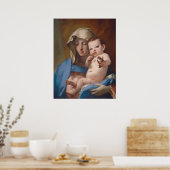 Madonna Goldfinch Giovanni Tiepolo Poster des Beau (Cuisine)