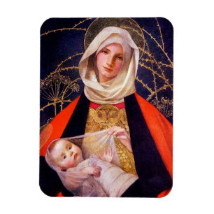Madonna Holding Child Magneet