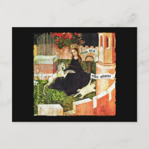 Madonna Holding White Unicorn Briefkaart