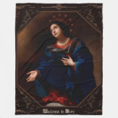 Madonna in Glory by Carlo Dolci Fleece Deken (Voorkant)