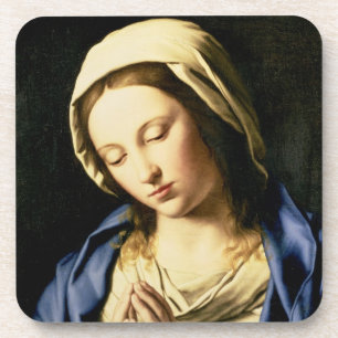 Madonna in Prayer (olie op doek) Drankjes Onderzetter