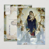 Madonna + kind met Angels, kerstbriefkaarten Feestdagenkaart (Voorkant / Achterkant)