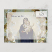 Madonna + kind met Angels, kerstbriefkaarten Feestdagenkaart (Achterkant)
