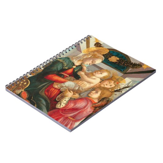 Madonna & Kind met Twee Engelen Sandro Botticelli Notitieboek (Linkerzijde)