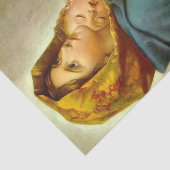 Madonna & Kind Traditionele Religieuze Kerstmis Tissuepapier (Detail)