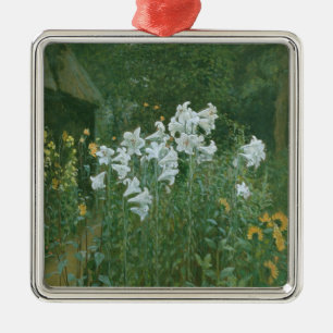 Madonna Lilies in een tuin Metalen Ornament