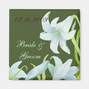 Madonna Lily Wedding Save the Date Magneet
