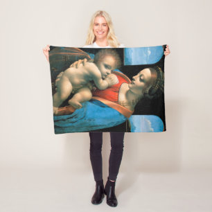 Madonna Litta, Leonardo da Vinci, 1490-1491 Fleece Deken