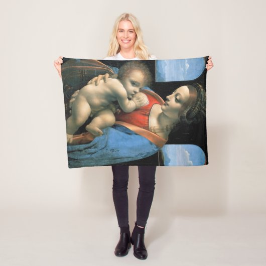 Madonna Litta, Leonardo da Vinci, 1490-1491 Fleece Deken (In situ)