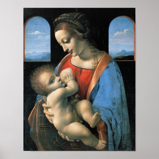 Madonna Litta, Leonardo da Vinci, 1490-1491 Poster (Voorkant)