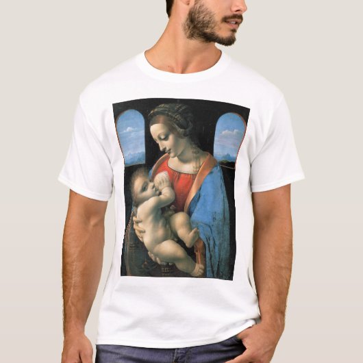 Madonna Litta, Leonardo da Vinci, 1490-1491 T-shirt (Voorkant)