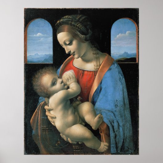 Madonna Litta van Leonardo da Vinci Poster (Voorkant)