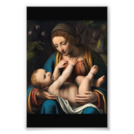 Madonna med Kristusbarnet Foto Afdruk (Voorkant)