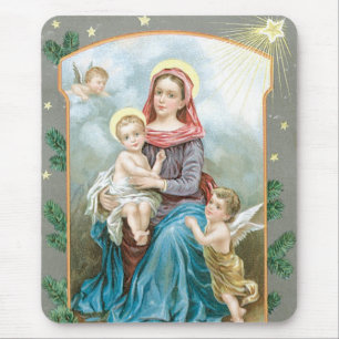 Madonna met Christus Kind Muismat