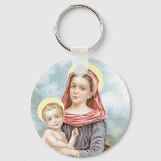 Madonna met Christus Kind Sleutelhanger (Voorkant)