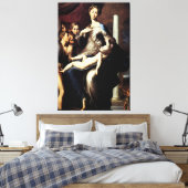 Madonna met de lange nek door Parmigiano Canvas Afdruk (Insitu (Slaapkamer))