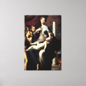 Madonna met de lange nek door Parmigiano Canvas Afdruk (Voorkant)