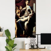 Madonna met de lange nek door Parmigiano Poster (Thuiskantoor)