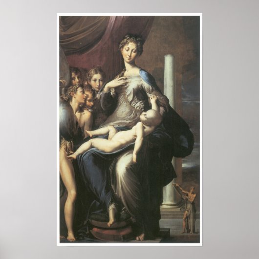 Madonna met de Long Neck, 1534-40 Poster (Voorkant)